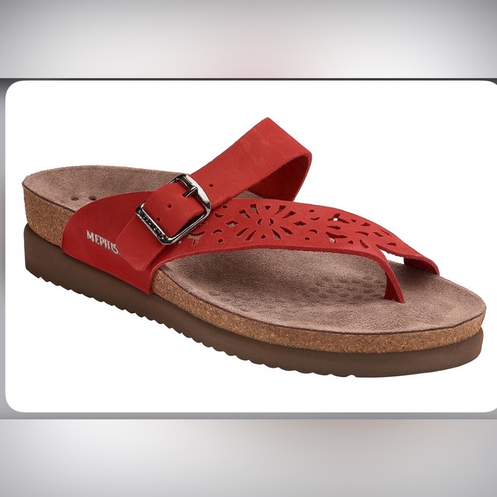 Mephisto Helen Nubuck Red Sandal